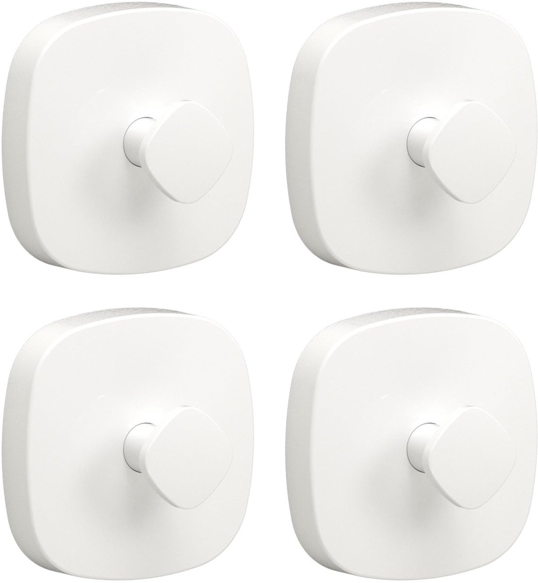 Omgoods - Set van 4 Zuignap Haken Wit - Max 5kg - Voor Badkamer en Keuken