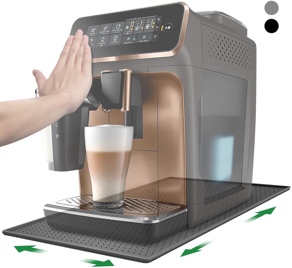 Omgoods - Silicone Mat voor Koffiezetapparaat met Opstaande Rand