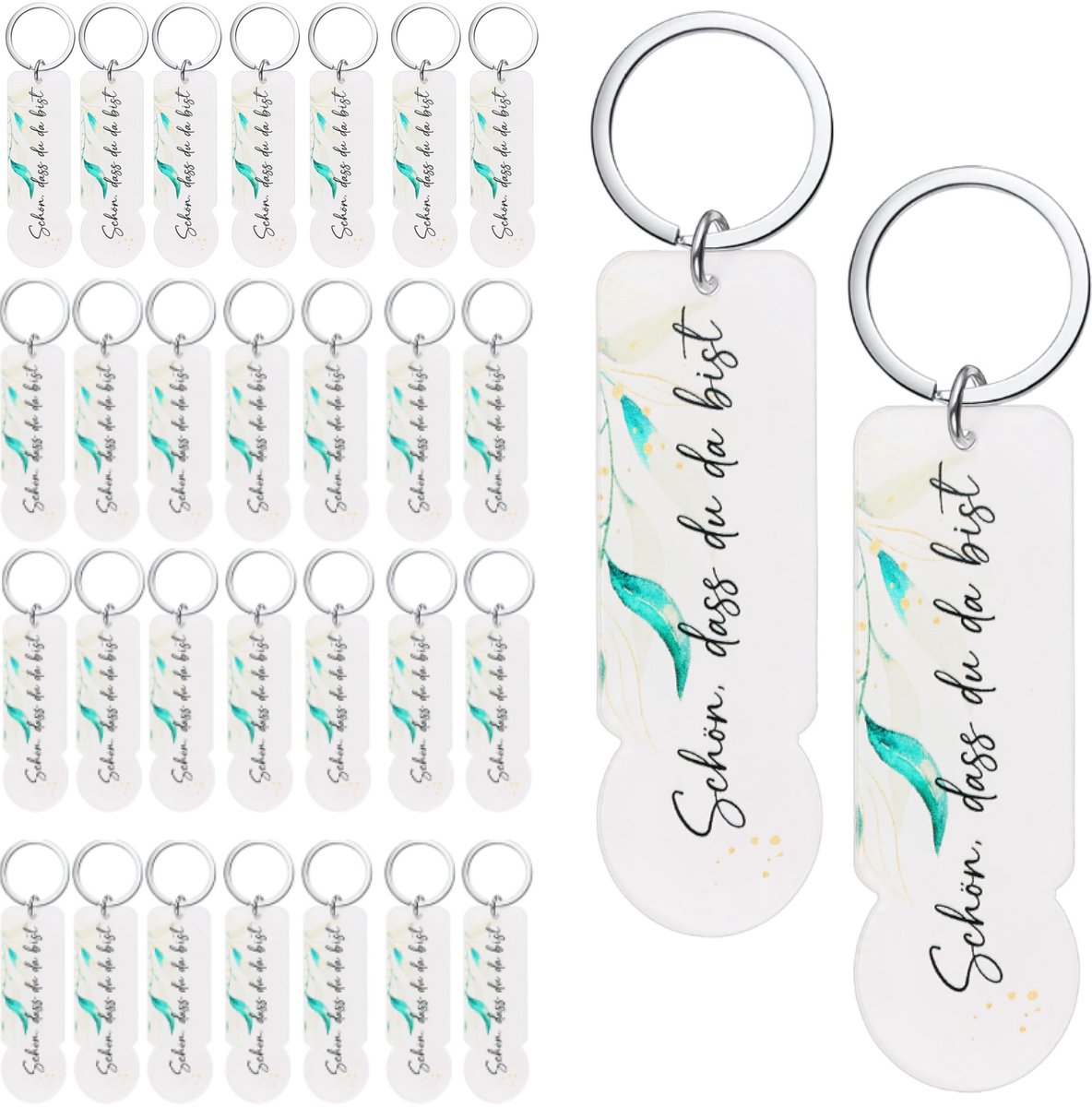 Omgoods - Set van 20 Sleutelhangers van Acryl voor Diverse Gelegenheden