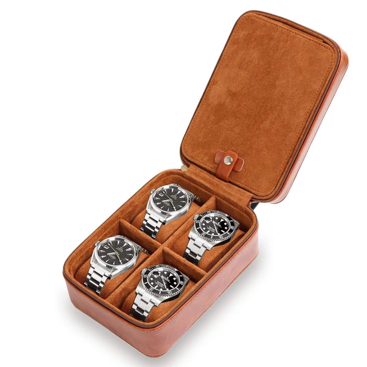 Omgoods - PU Horlogedoos voor 5 Horloges met Rits