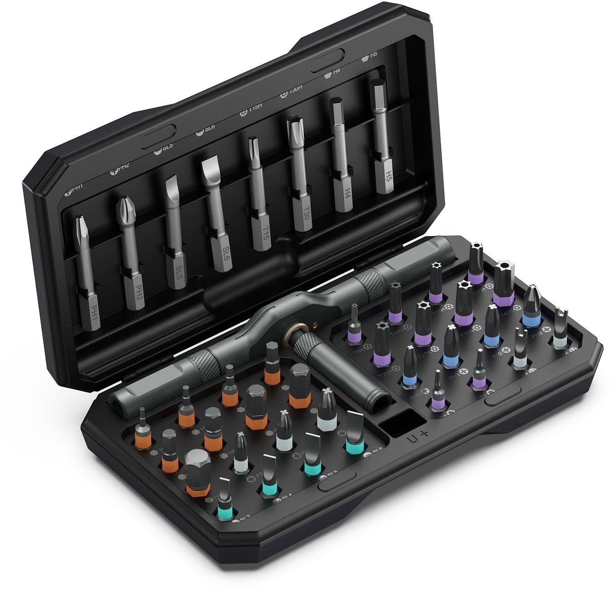 Omgoods- Schroevendraaierset 42-in-1 - Magnetische Bits 40 Stuks - Ratel Schroevendraaiers - Draagbaar Reparatiegereedschap - Multi-ratel Kit - Geschikt voor Meubels - Gereedschapsset