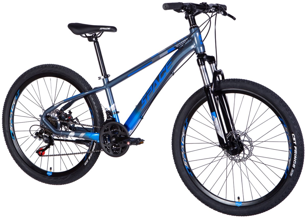 Mercury – Mountainbike – 26 inch – 21 versnellingen – Aluminium frame – Schijfremmen – Voorvork met vering – Blauw/Grijs