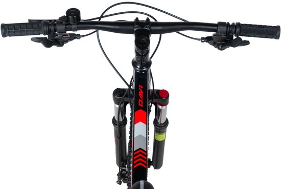 Davi Terrano – Mountainbike – 26 inch – 21 versnellingen – Schijfremmen – Voorvork met vering – Rood/Zwart — afbeelding 5
