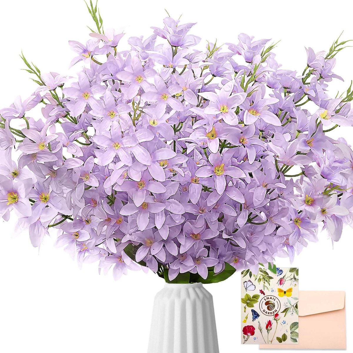 Omgoods - 2 Bossen Kunstorchideeën met 300 Bloemen Paars
