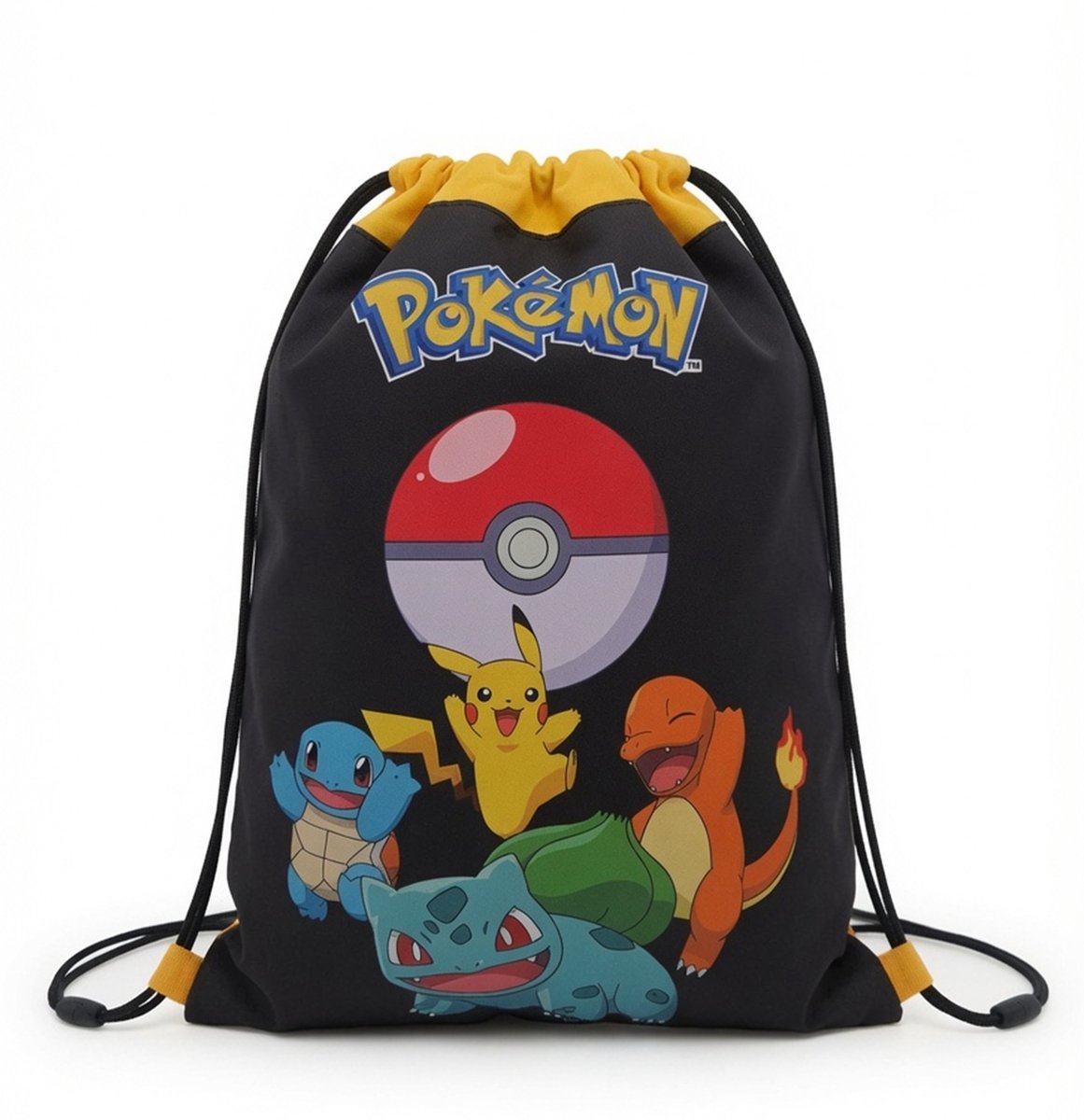 Pokémon - Gymtas – Pikachu, Squirtle, Charmander & Bulbasaur – Gymtas – Zwemtas – Sporttas – 42 x 34 cm