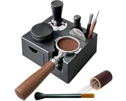 Omgoods - Espresso Tamping Station met Tray en 6 Accessoires