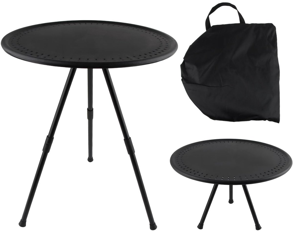 Omgoods - Opvouwbare Wijn tafel 38 cm, Ideaal voor Buiten en Picnics