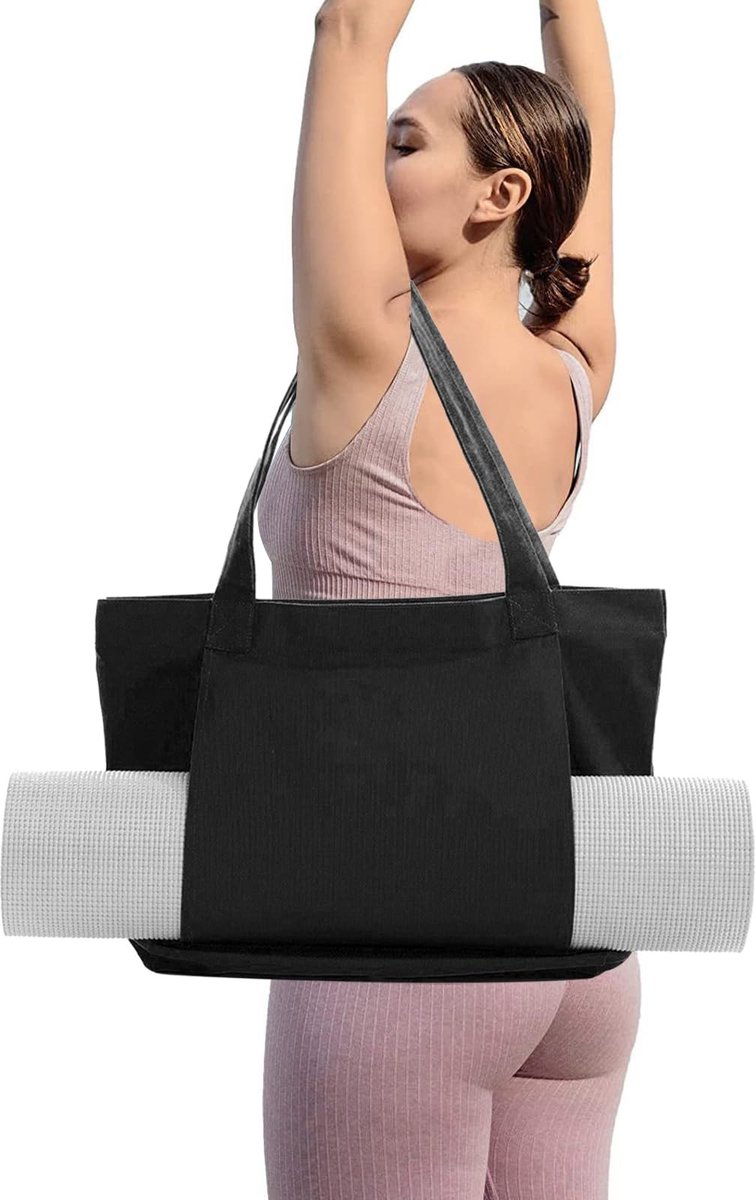 Omgoods - Grote Yoga Mat Tas - Canvas Sporttas voor Fitness