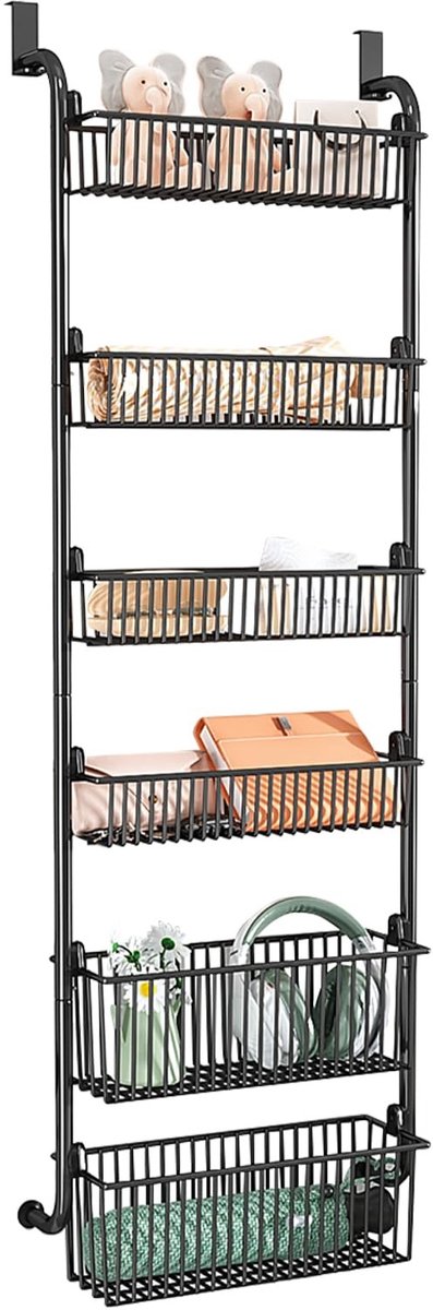 Omgoods - 6-laags Hangend Specerij Rek - Zware Metalen Organizer voor Keuken 25 kg