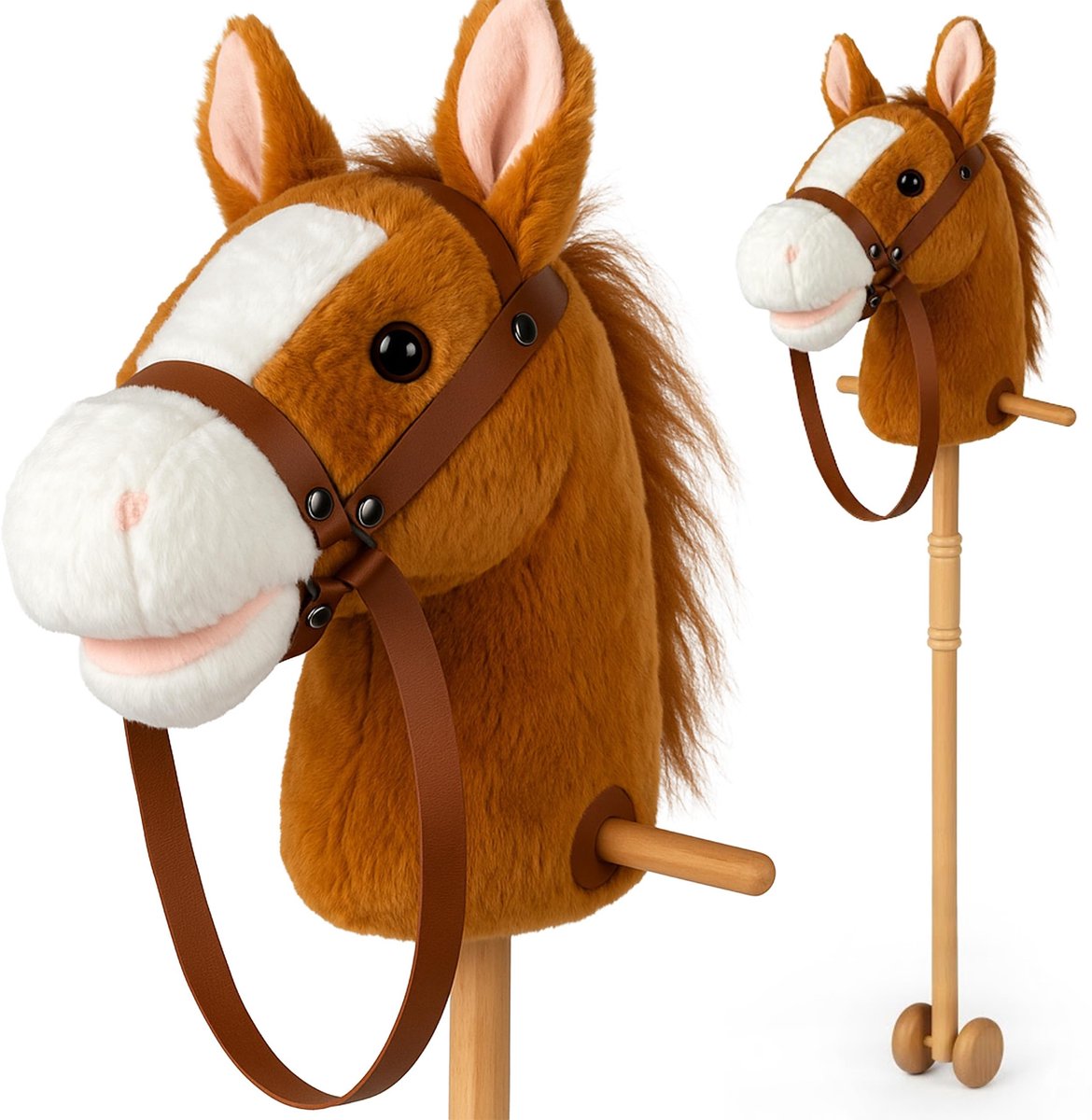 Omgoods - Hobby Paard met Geluid voor Kinderen - Bruin