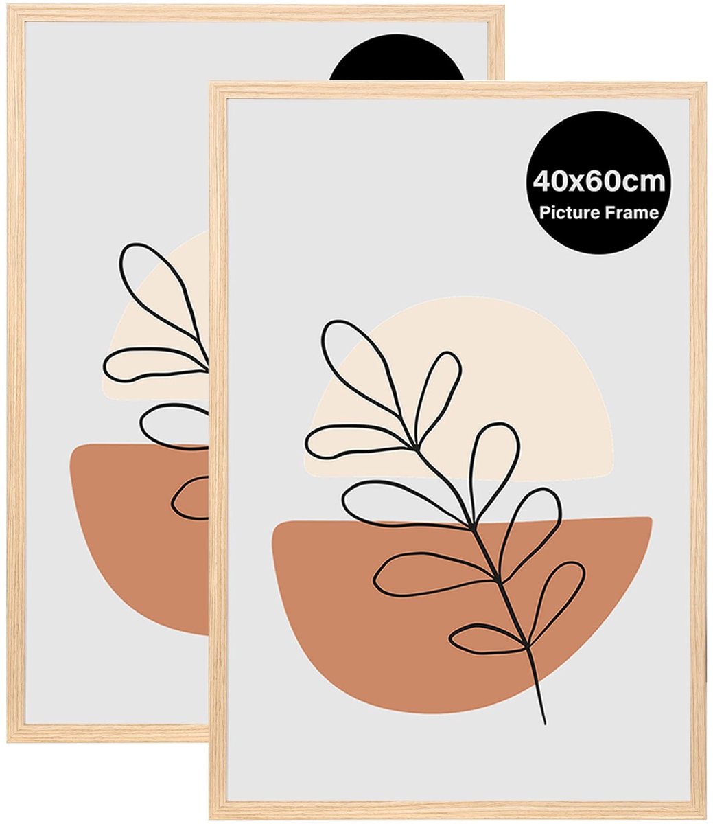 Omgoods - Set van 2 Houten Fotolijsten 40 x 60 cm voor Posters en Foto's
