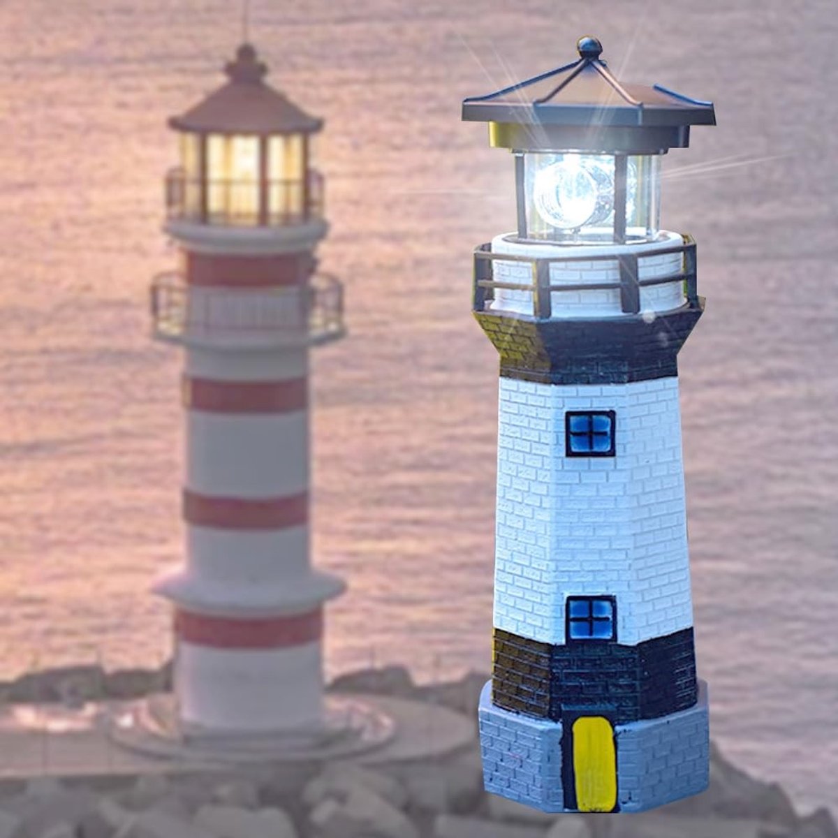 Omgoods - Decoratieve Zonne-Lantaarn met Rotating LED Licht