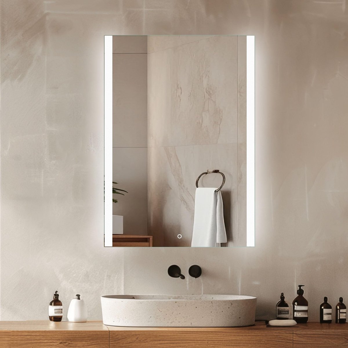 Omgoods - Verlichte Badkamerspiegel met Touch Sensor 50 x 70 cm