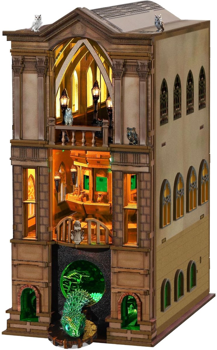 Omgoods - DIY Miniatuur Boek Nook Set met LED Licht voor Volwassenen en Tieners
