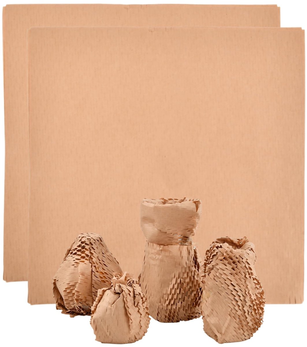 Omgoods - 100 Vellen Honingraatpapier voor Verpakking, Verhuizing en Cadeaus (30cm x 30cm)