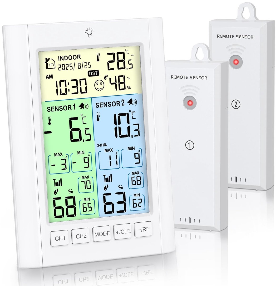 Omgoods - Digitale Koelkastthermometer met Twee Sensoren en Temperatuuralarm