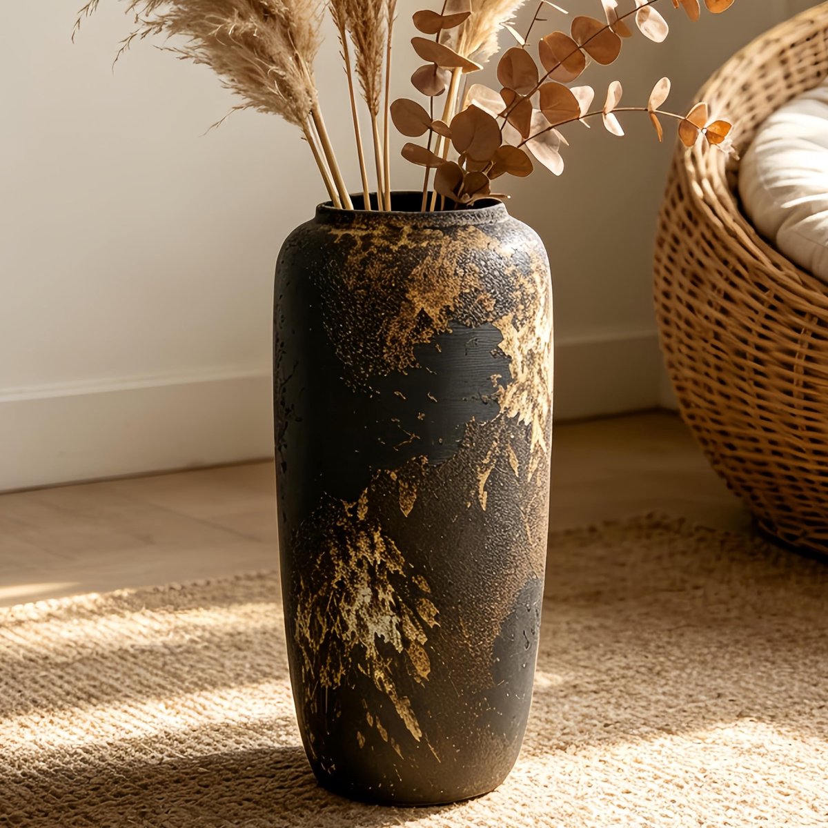 Omgoods - Boho Keramische Vaas 40 cm voor Drogen Bloemen en Takken
