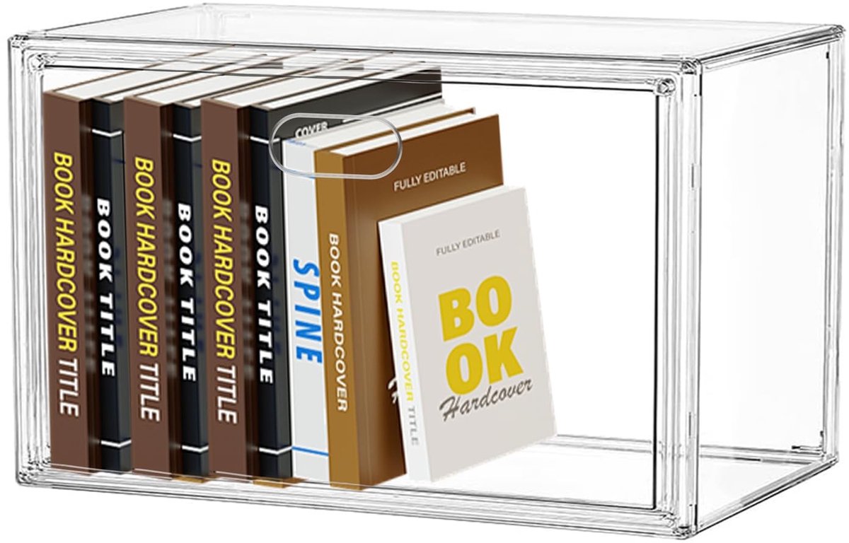 Omgoods - Transparante Opbergbak met Magneetsluiting 36 x 27 x 21 cm