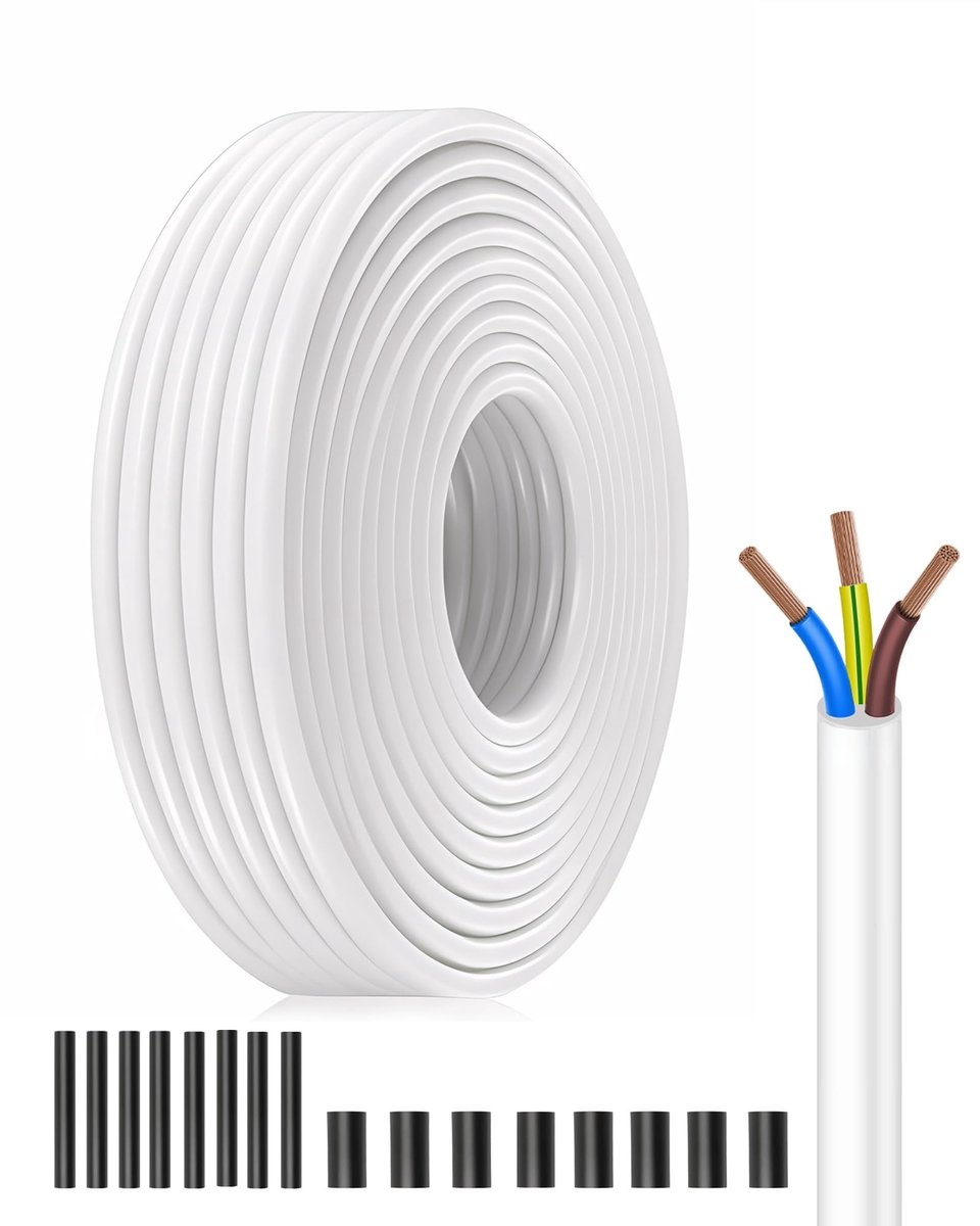 Omgoods - PVC Kabel H05VV-F 3 x 1.5 mm², 20 m voor Diverse Toepassingen