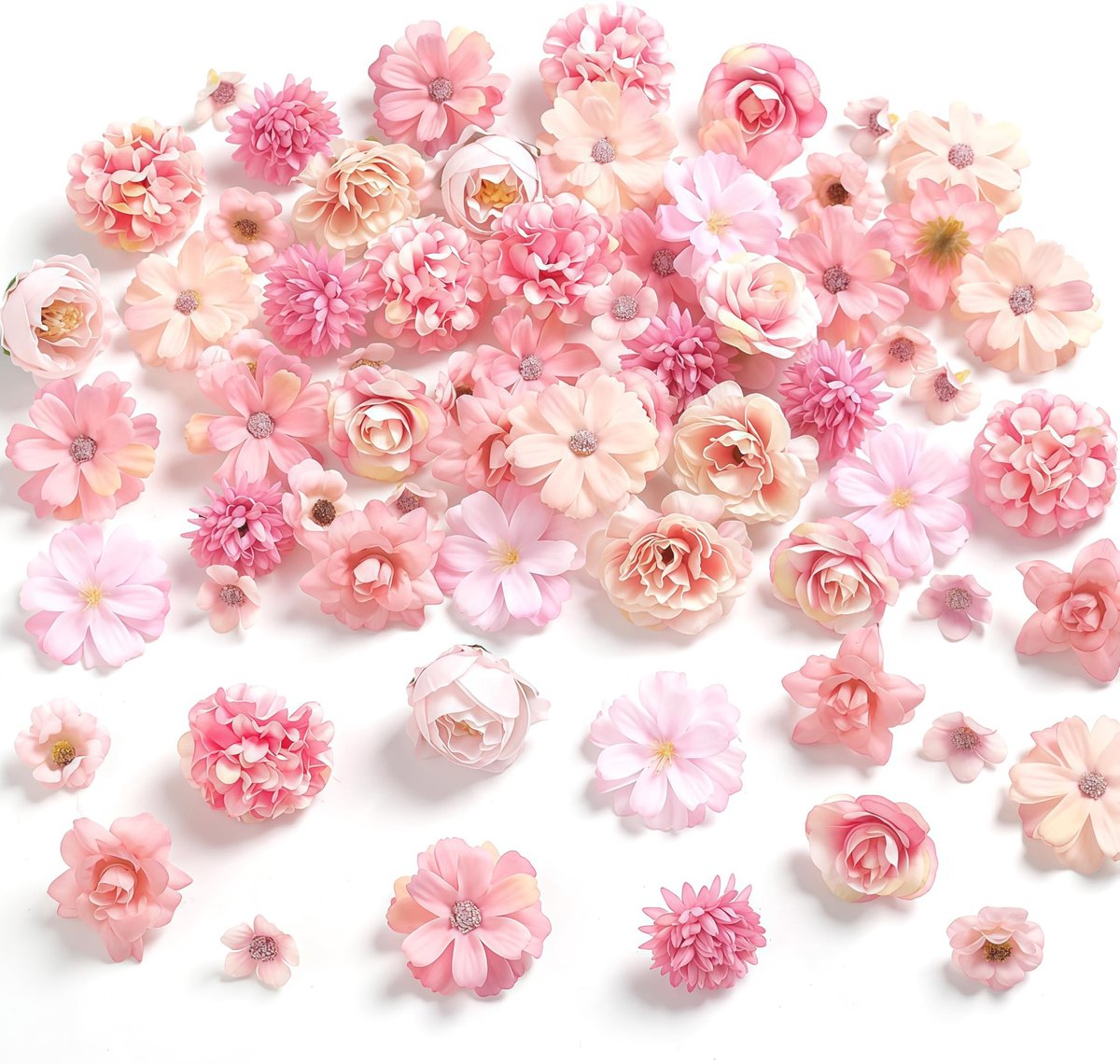 Omgoods - Set van 90 Mini Kunstbloemen voor Creatieve Projecten