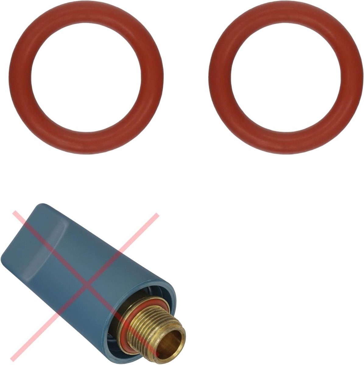 O-ringen Stoomstrijkijzer - Afdichtingen Tankdop - Strijken Kleding - VMQ/FDA Voedselgoedgekeurd - 3/8 inch - rood