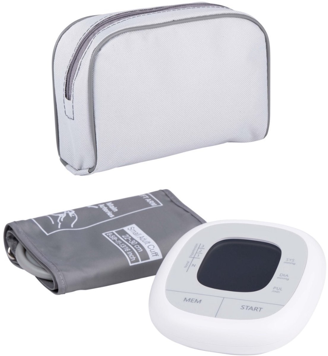 Grundig Bloeddrukmeter Bovenarm - Bloeddruk en Hartslag - LCD Scherm - Incl. Manchet - Wit