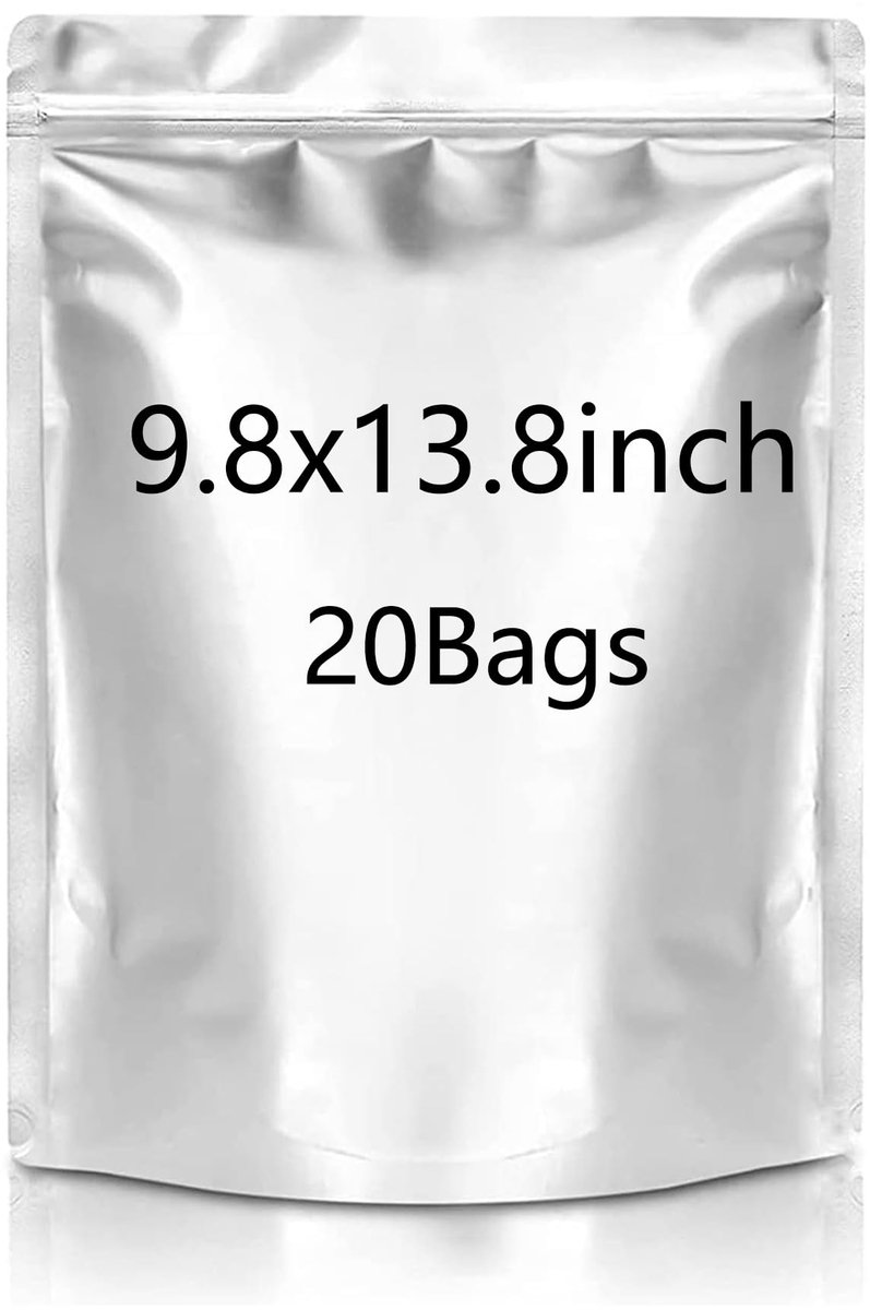Omgoods - 25 x 35 cm Mylar Zakjes met Rits voor Voedselopslag