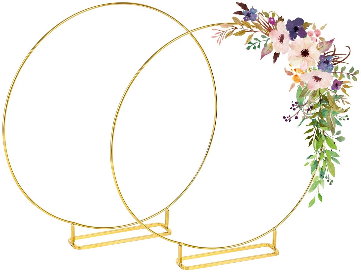 Omgoods - Set van 2 Metalen Bloem Hoepels voor DIY Decoraties