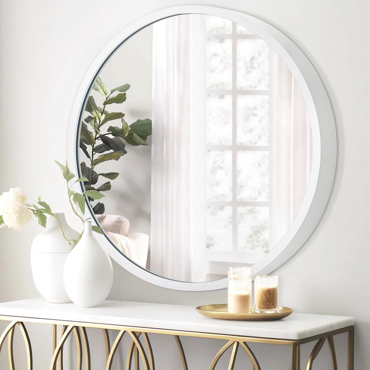 Omgoods - Ronde Wandspiegel voor Badkamer en Woonkamer