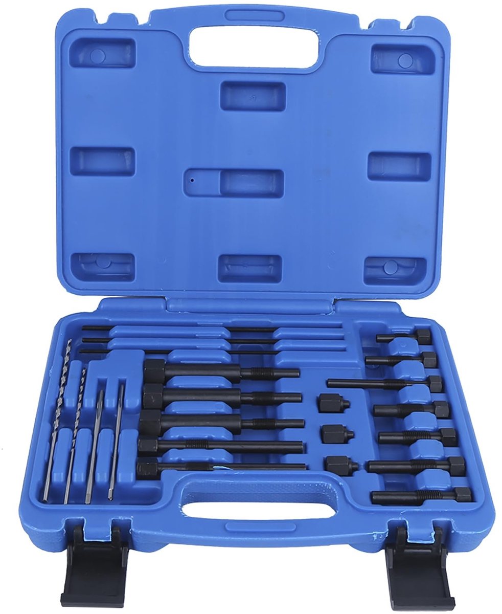 Omgoods- Gloeibougieverwijderingstrekker Stalen Set - Gloeikaarsen Verwijderen - Schroefdraad M8/M10 - Speciale Boor - Schroefverwijderaar - Bespaart Tijd