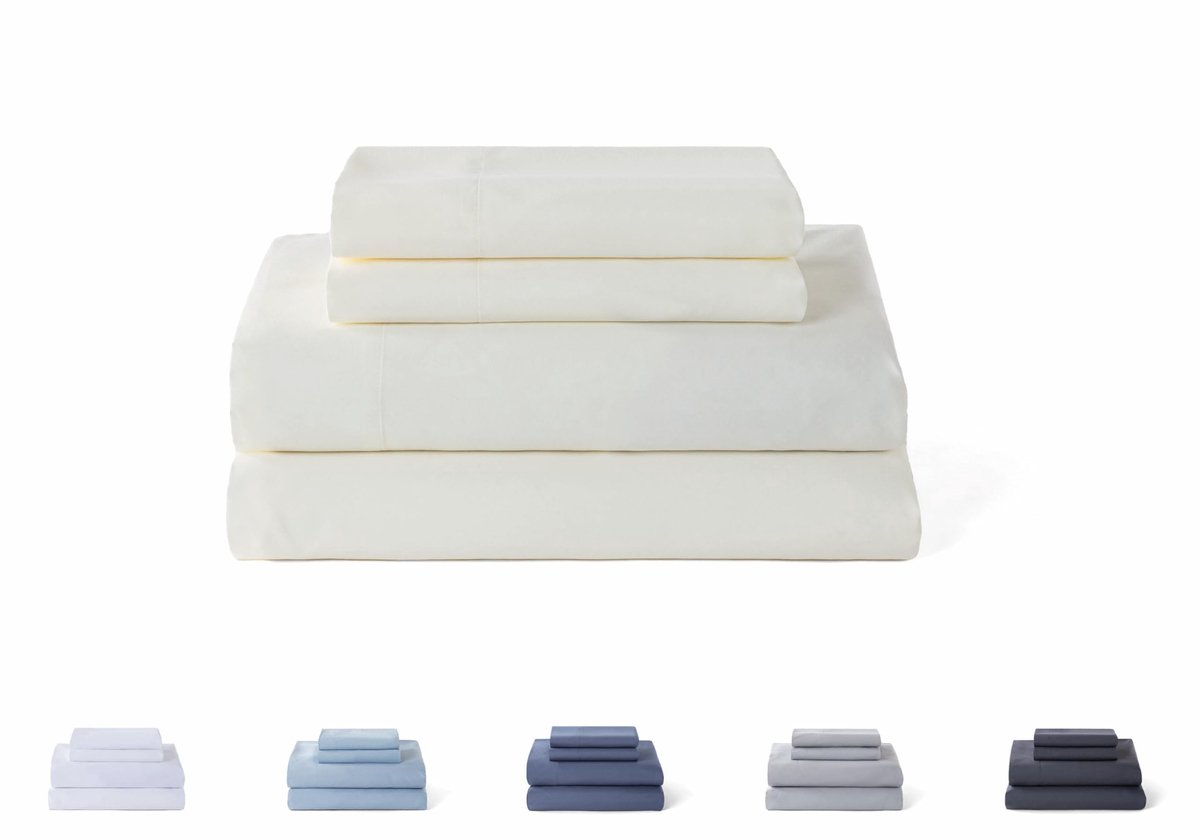 Omgoods - 4-delig Beddengoed Set - Fitted Sheet met 2 Kussenslopen 50x80cm in Beige