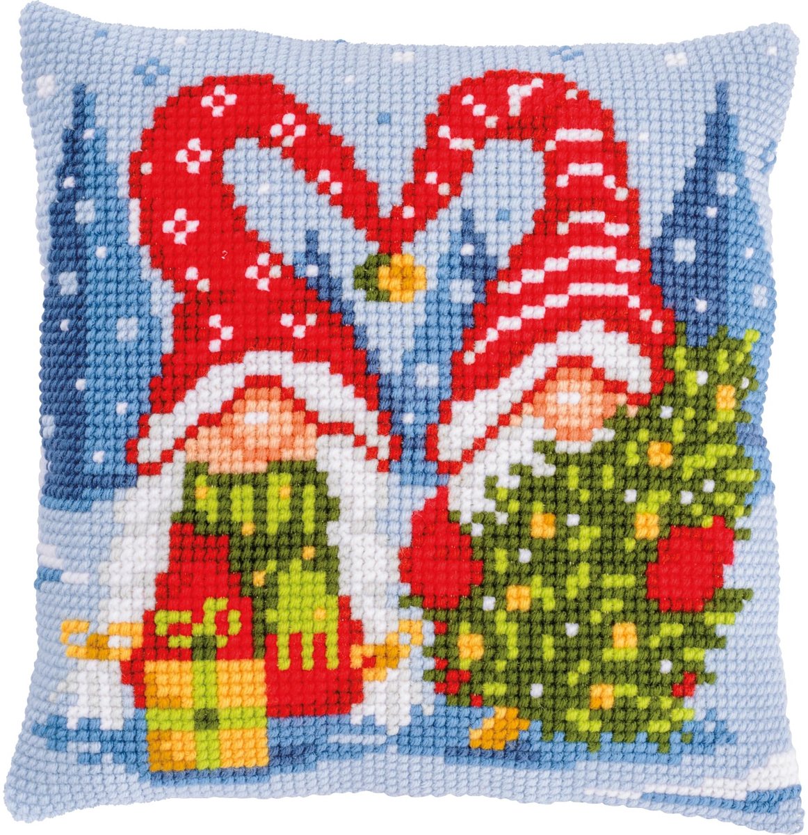Omgoods - Gnomes de Noël Borduurkit voor Kussen