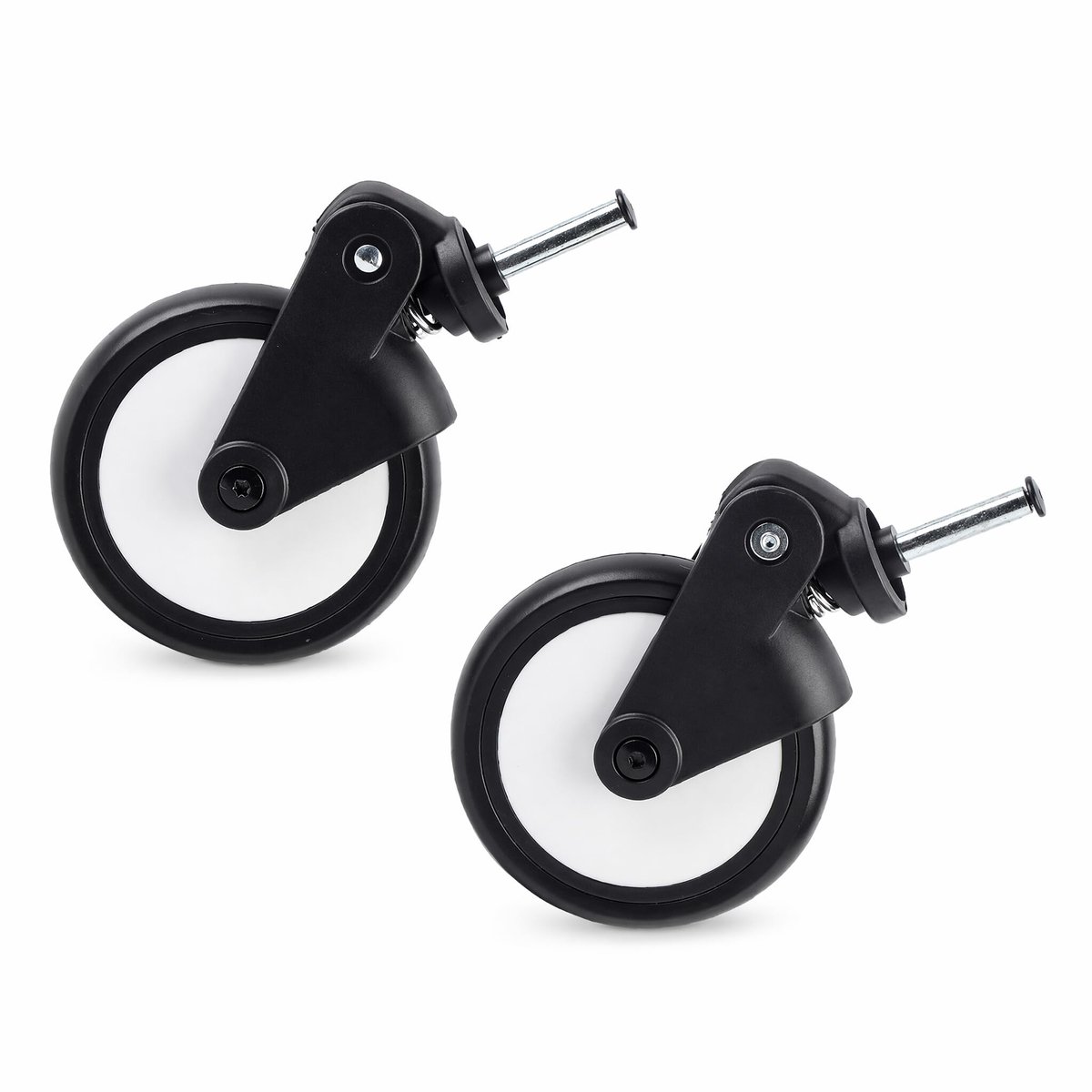 Omgoods - Universele Kinderwagenwielen Vervangen - Rubber Wielen met 360 Graden Rotatie (13 cm)