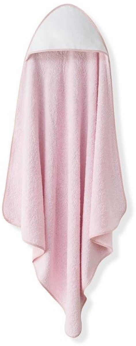 Omgoods - Baby Badhanddoek 100 x 100 cm met Kap in Roze Katoen — afbeelding 2