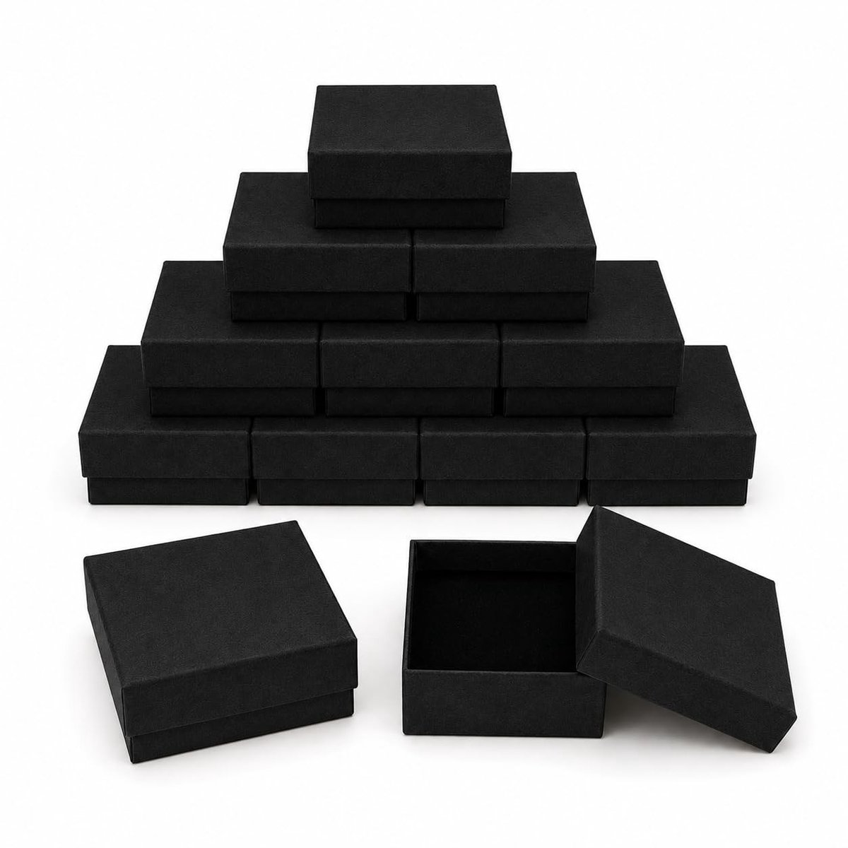Omgoods - Set van 48 Zwarte Kartonnen Sieraden Hangdozen