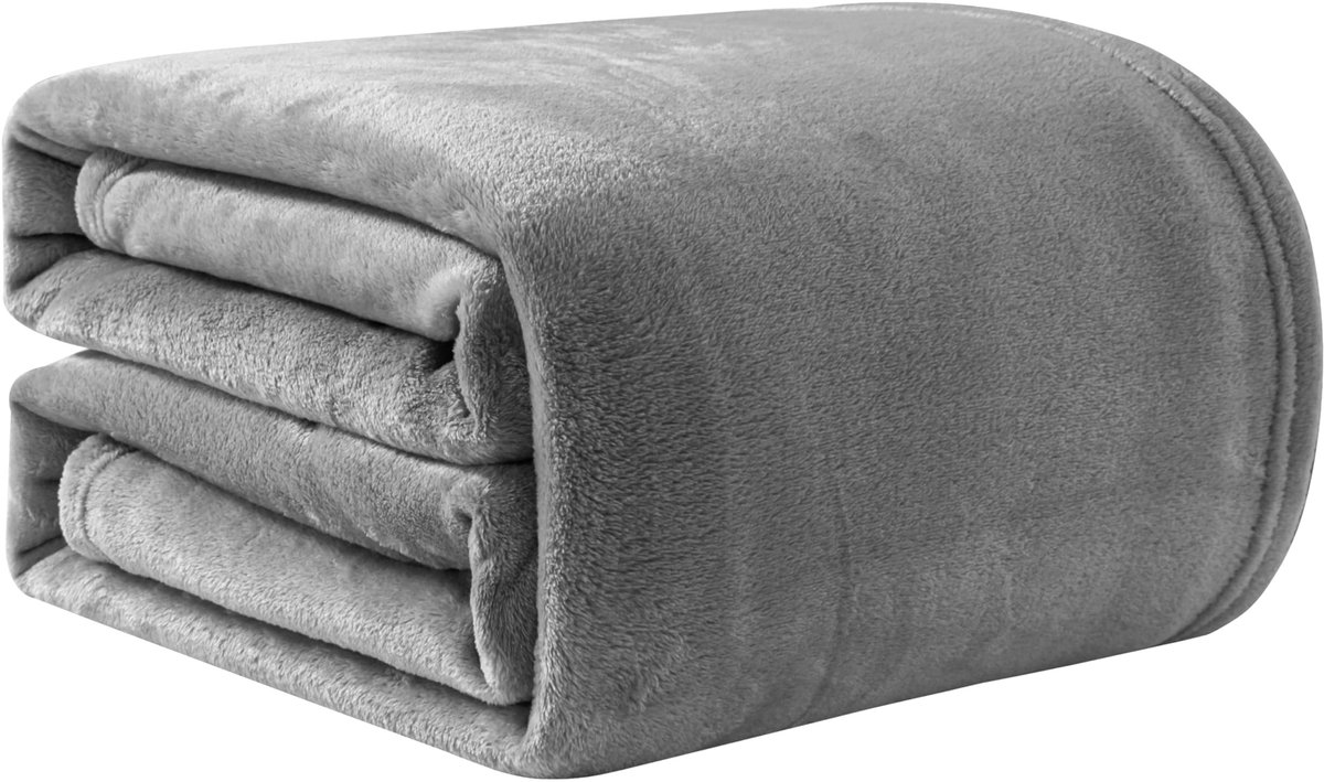 Omgoods - Fluffy Fleece Deken 150x200cm in Grijs