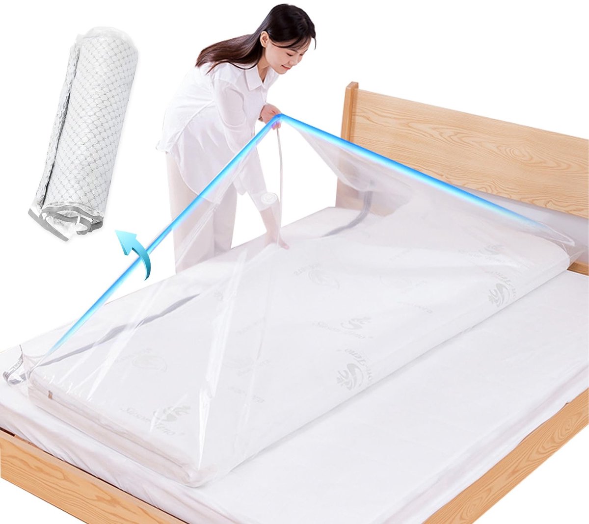 Omgoods - Grote Vacuümopslagzakken voor Matras en Dekbed, Herbruikbaar