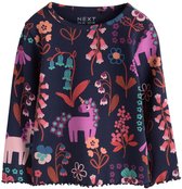 Next - Meisjes - Geribbeld T-shirt met lange mouwen - Blauw