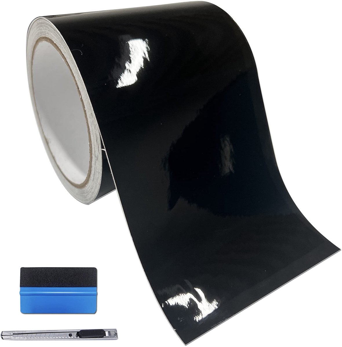 Omgoods - Zwart Vinyl Plakband met Luchtontspanning Mechanisme en Montage Gereedschap