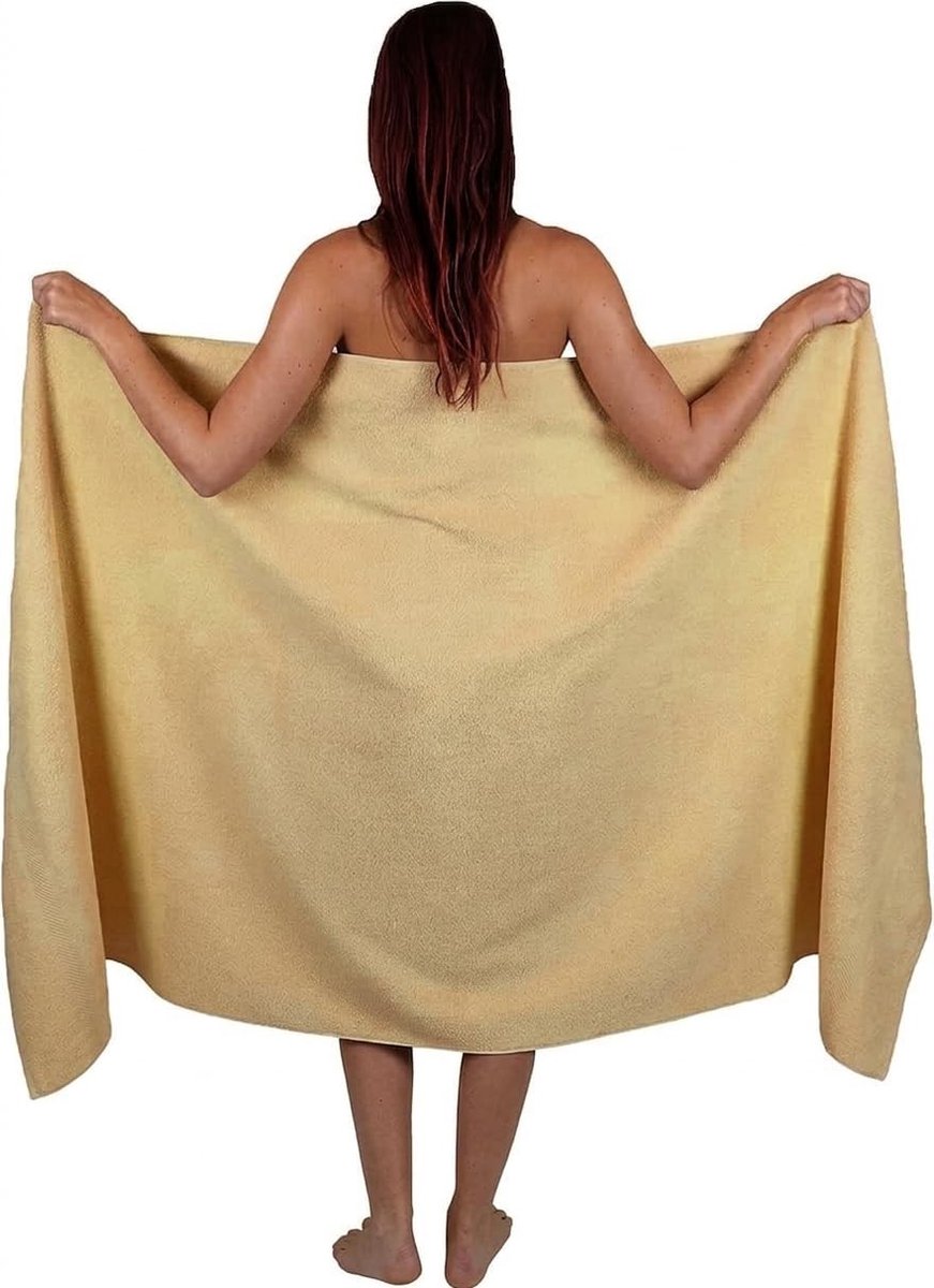 Omgoods - Extra Groot Badlaken 100x200 cm - Super Absorberend Katoen 600gsm Latte