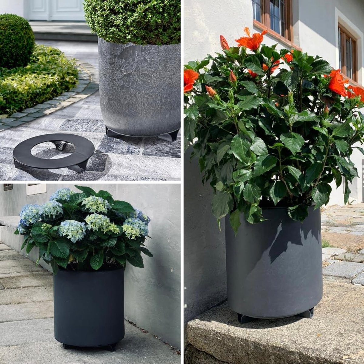 Omgoods - Set van 2 Onderzetters voor Bloempotten van Gerecycled Materiaal