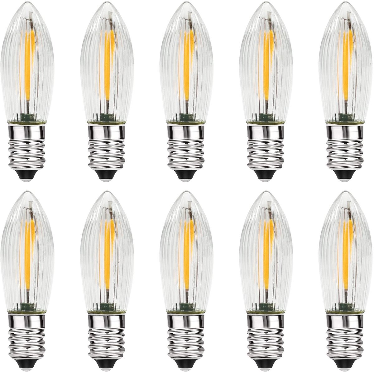 Omgoods - E10 LED Lichtbulb voor Kaarsen, Warm Wit