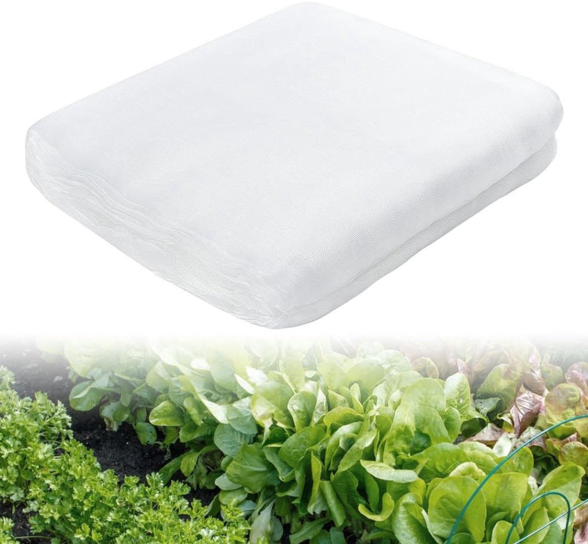 Omgoods- Insectengaas 3 x 6 m - Insectennet voor Groenten - Vogelbescherming - Lichtdoorlatend - Waterdoorlatend - Corrosiebestendig - Tuinnet