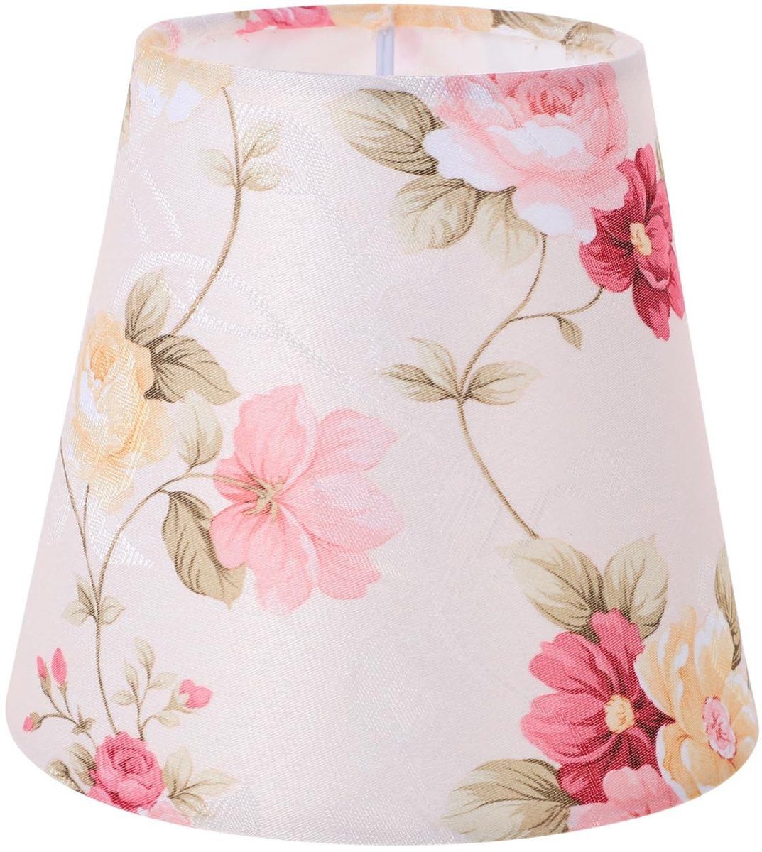 Omgoods - Barrel Lampshade - Vintage bloemen - Decoratieve lampenkap - Rond - Natuurlijke stof - Lampenkap voor wandlamp en tafellamp - 9x9 cm