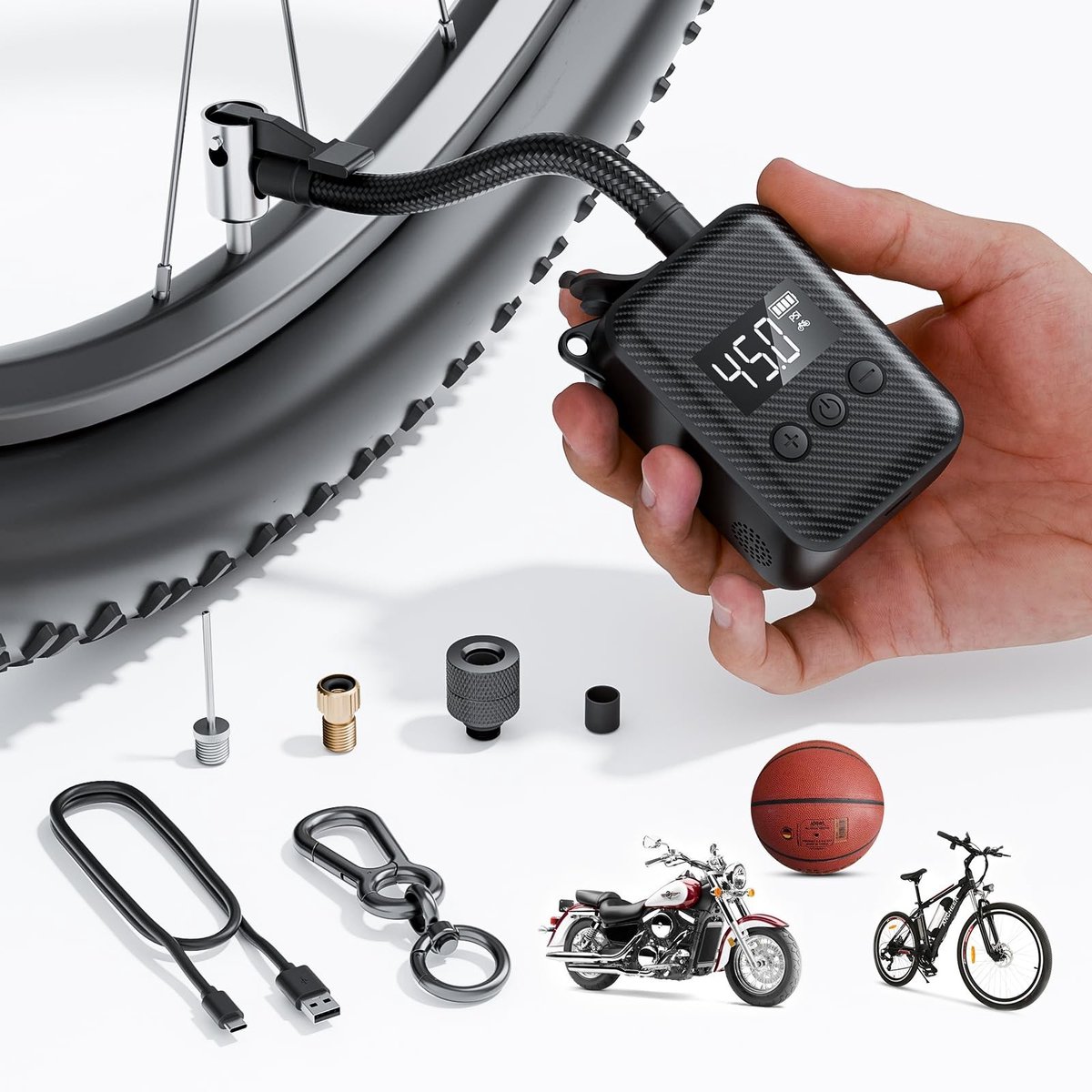 Omgoods - Draagbare Mini Fietspomp tot 130 PSI