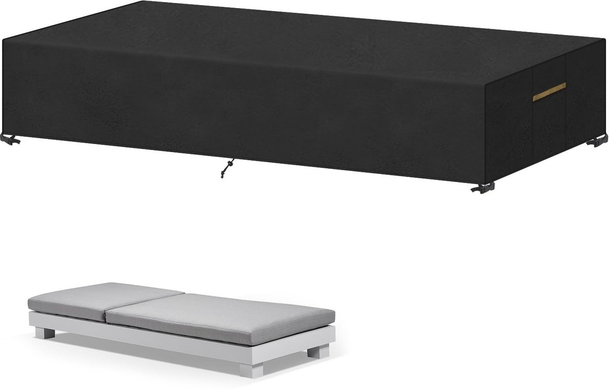 Omgoods- Beschermhoes Waterdicht - Afdekzeil Ligstoel - Tuinligstoel - Winddicht - Scheurbestendig - 210 x 75 x 30 cm - Tuinmeubelhoes