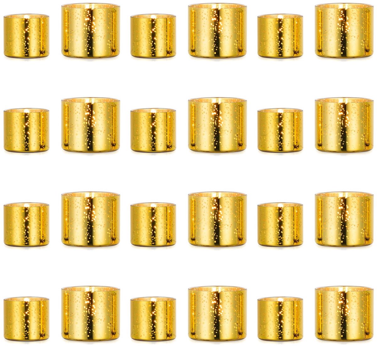 Omgoods - Set van 24 Gouden Teelicht Houder voor Feestdecoratie