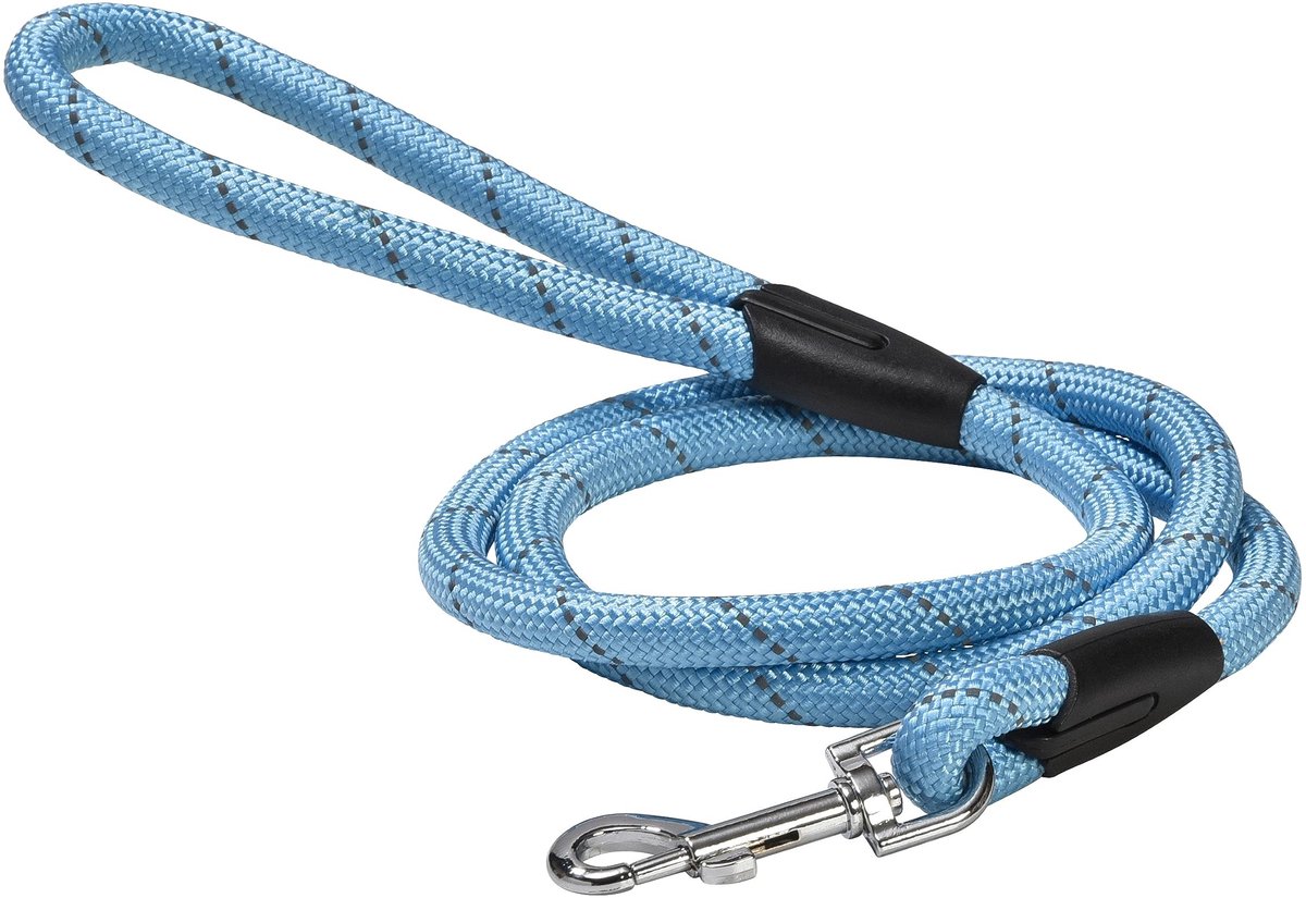 Omgoods - Bobby Walk Tubulaire Hondenriem - Trainingsriem met Karabiner, Blauw 124 x 1.2 cm