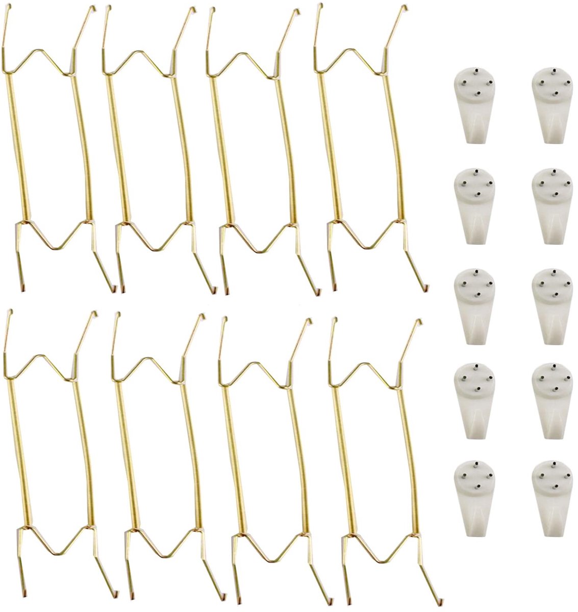 Omgoods - 8 Stuks Onzichtbare Plaathangers voor Muren