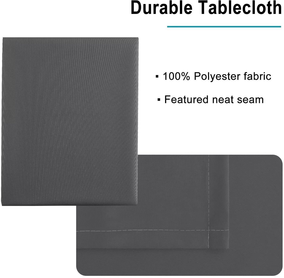 Omgoods - Elegant Waterafstotend Tafelkleed Donkergrijs 140 x 180 cm